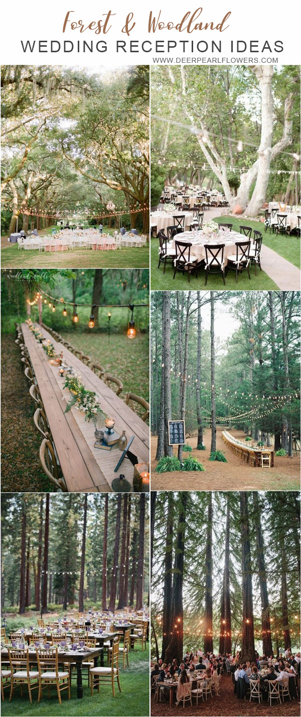 forest woodland wedding ideas - woodland forest wedding reception table ideas 2