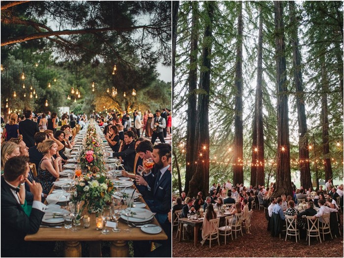 forest woodland wedding reception ideas