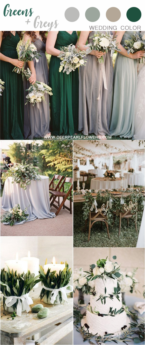 green neutral wedding color ideas
