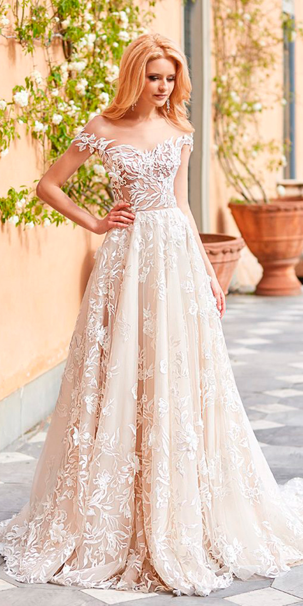 oksana mukha wedding dresses 2018 a line sweetheart neck off the shoulder lace