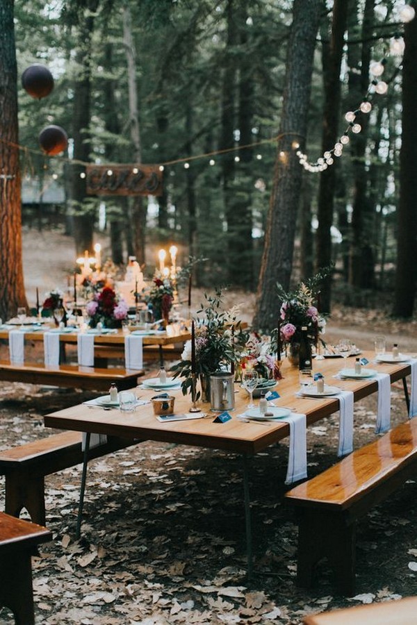 outdoor boho wedding reception ideas