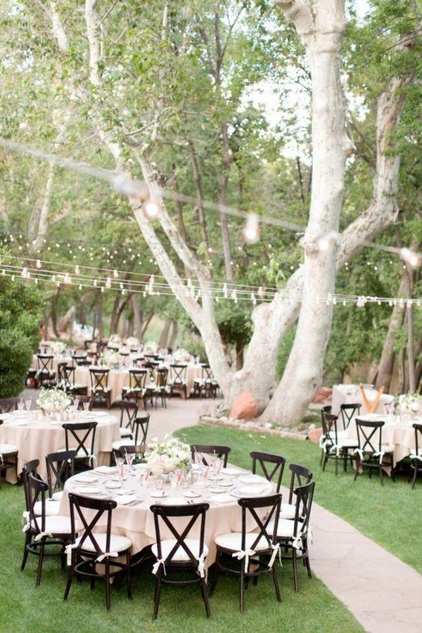 outdoor wedding reception ideas in the forest
