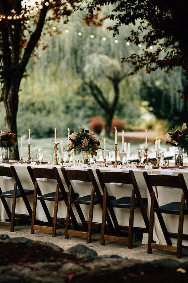 wedding reception table ideas for a forest wedding