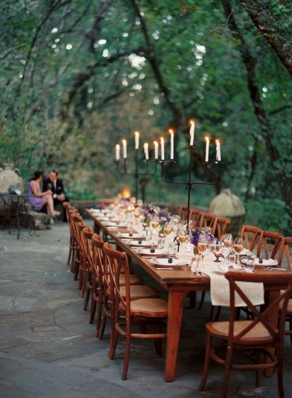 woodsy forest wedding reception ideas