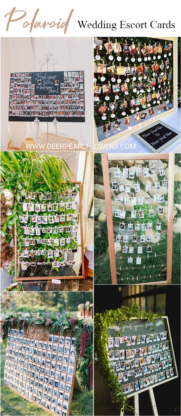 30 Creative Polaroid Wedding Guest Book and Decoration Ideas 3 Polaroid Wedding Escort Cards Seating Charts