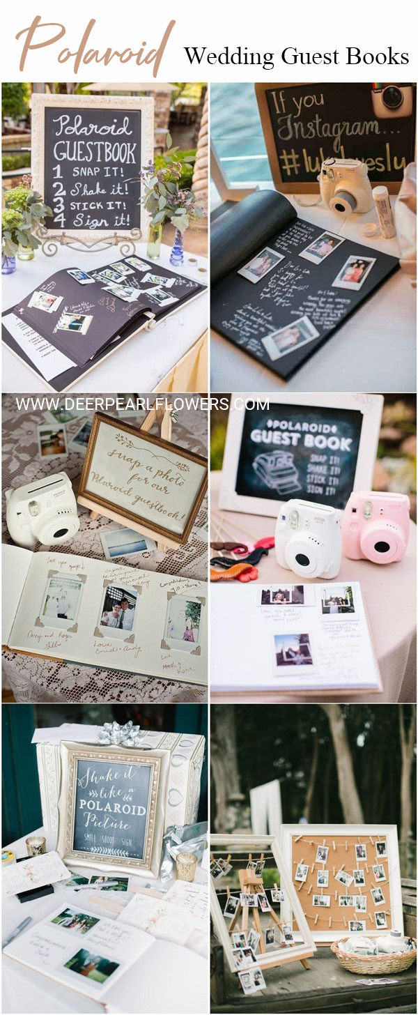 Polaroid wedding guest book ideas