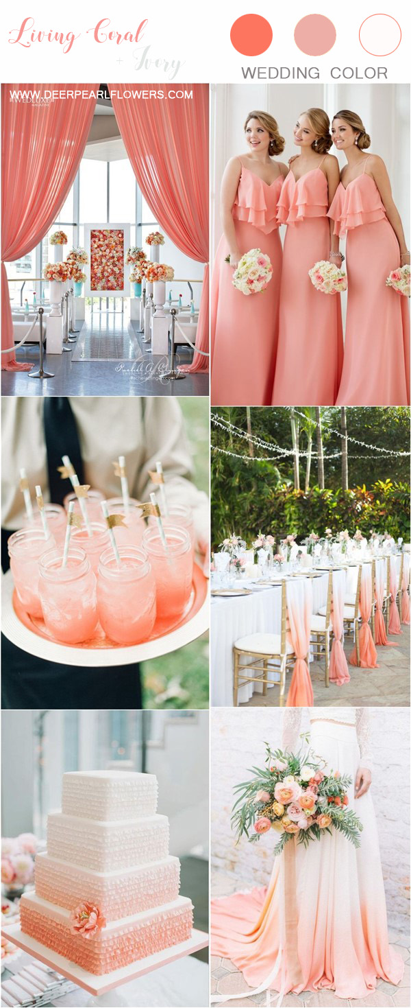 coral wedding color ideas