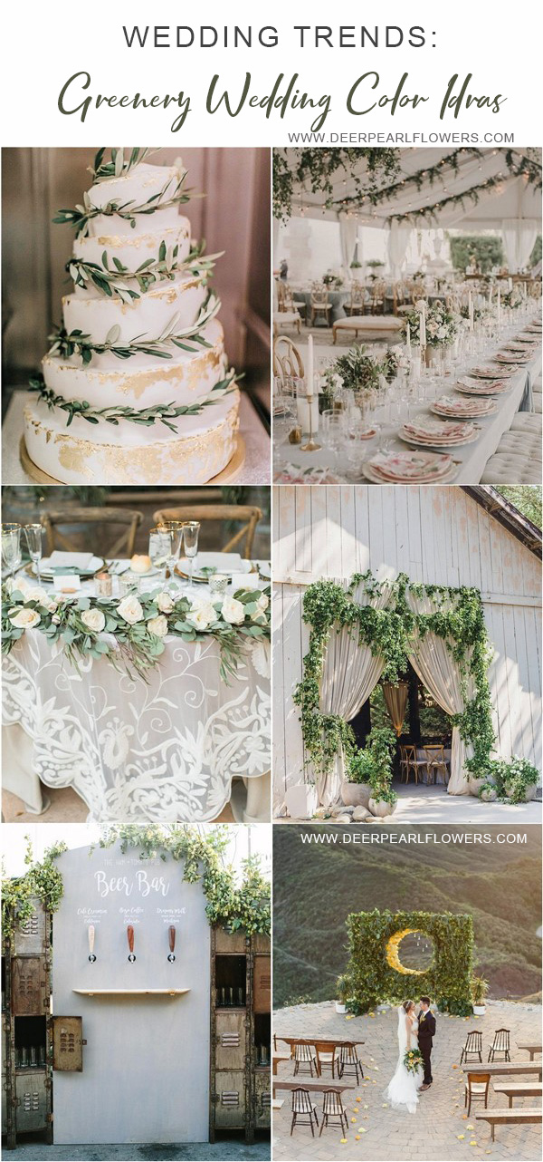 Greenery wedding decor ideas