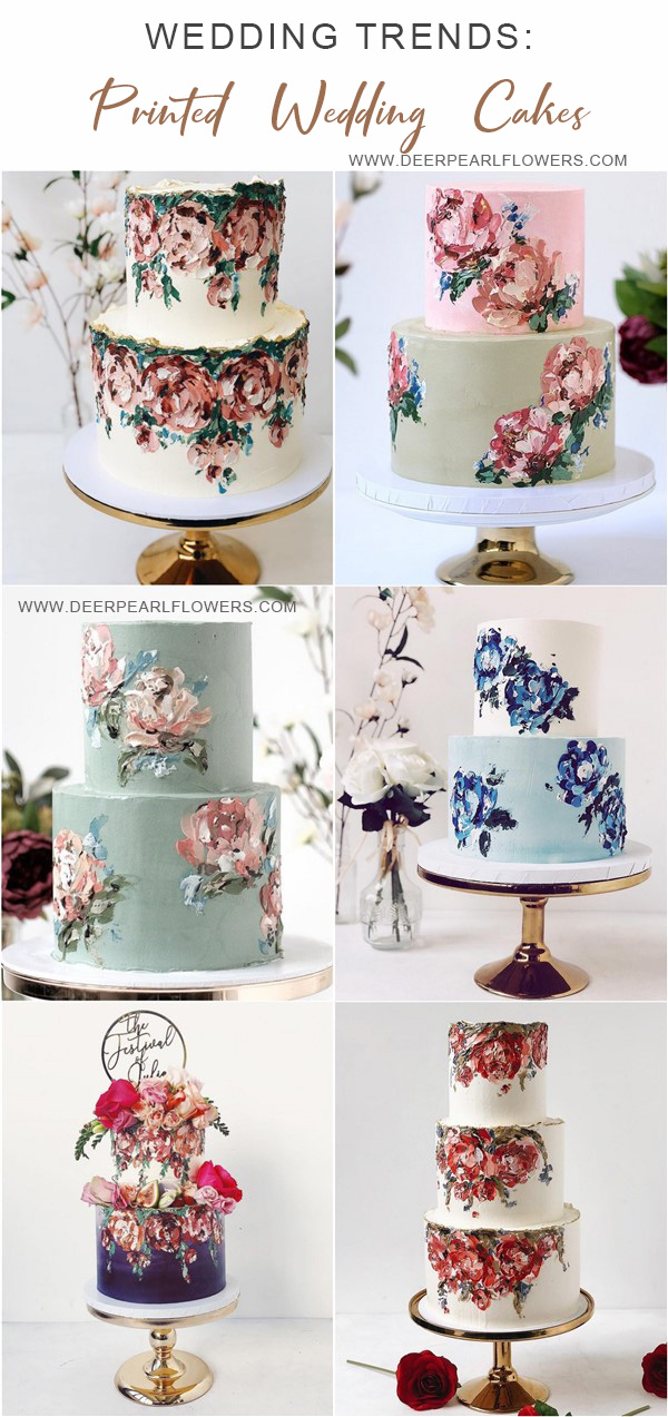 Printed Wedding Cake Ideas