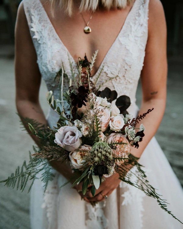 Blush and greenery wedding bouquet5