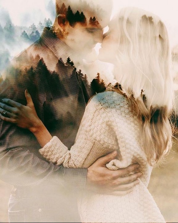 Double Exposure Engagement Photography Ideas