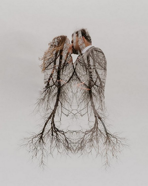 Double Exposure Engagement Photography Ideas