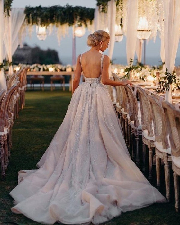 Radiant bride with magical dress and stunning setup