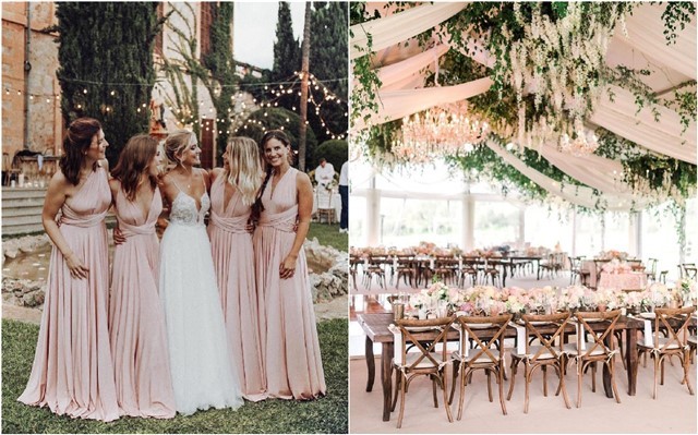 blush and greenery wedding color ideas