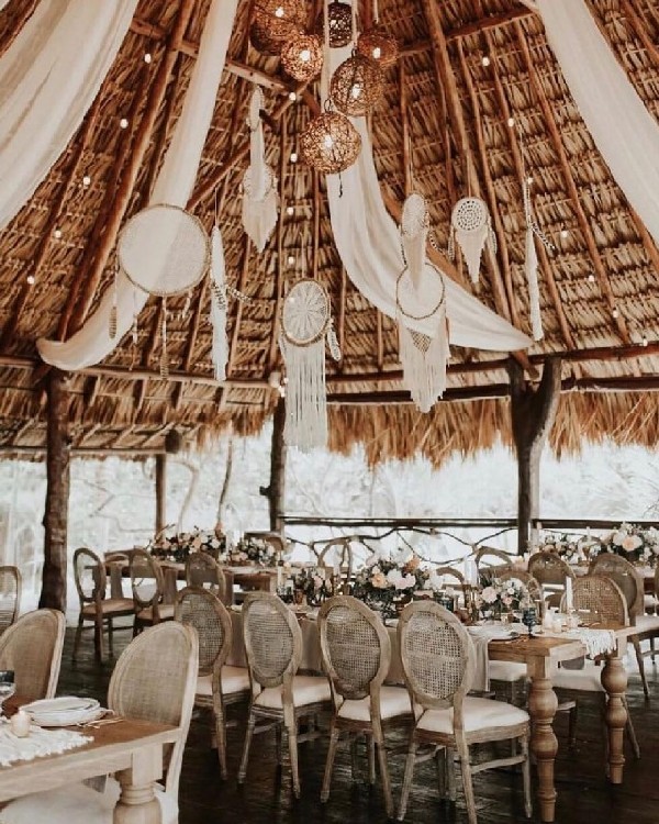 boho taupe wedding venue