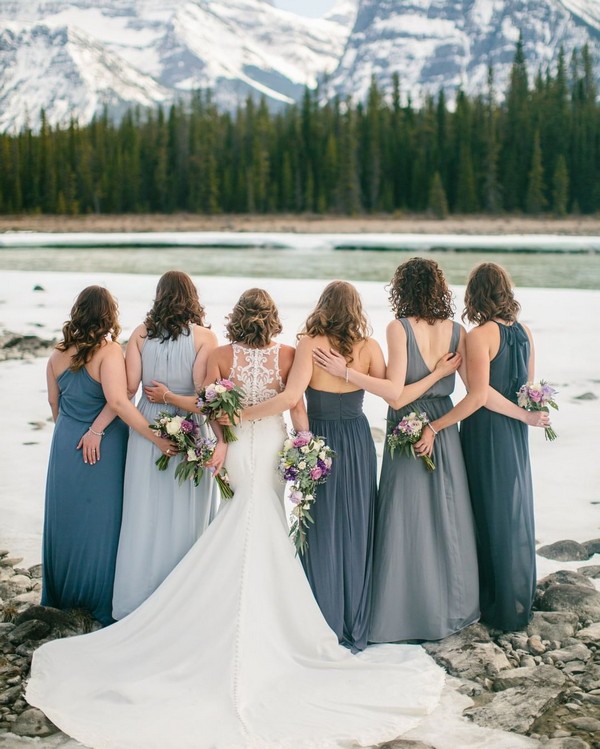 mismatched blue bridesmaid dresses 10