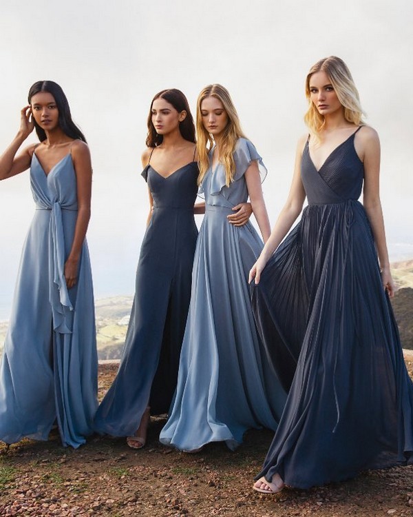 Different Shades of Blue Bridesmaids Dresses | Dresses Images 2022