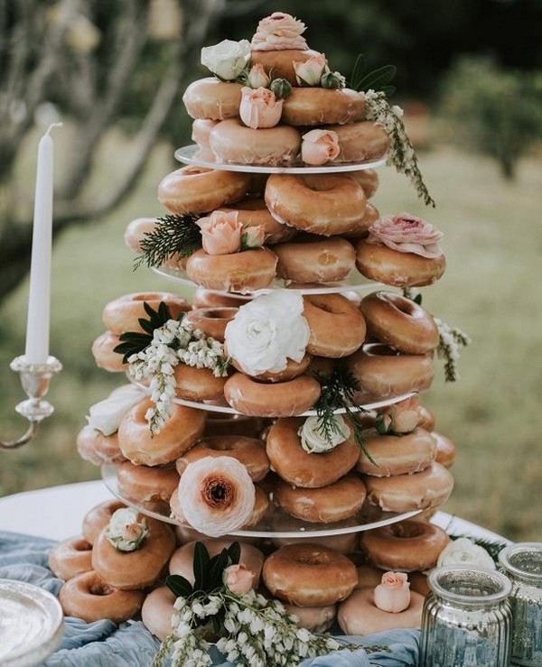 rustic fall wedding donut ideas 10