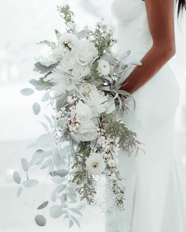 silver sage greenery wedding bouquet 13