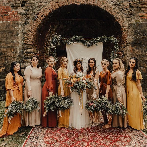 Boho Bridesmaids Dresses For Every Color Palette Junebug Weddings ...