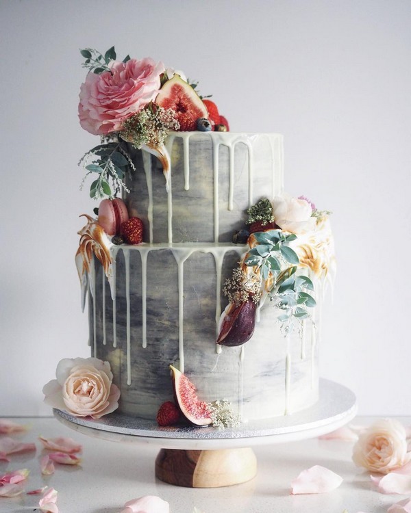 Dripped wedding cakes from cordyscakes