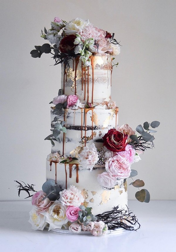 Dripped wedding cakes from laombrecreations