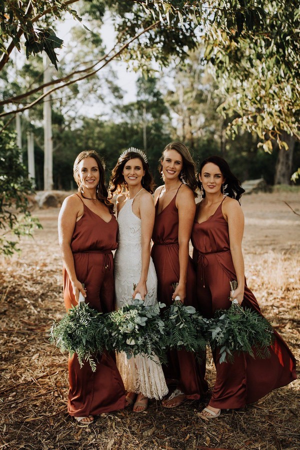 rust colored boho dress