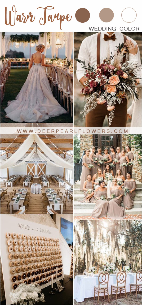 rustic bohemian fall taupe wedding color ideas