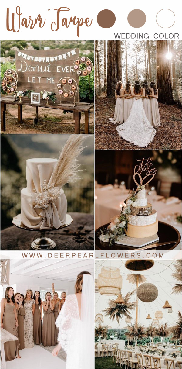 rustic bohemian fall taupe wedding color ideas