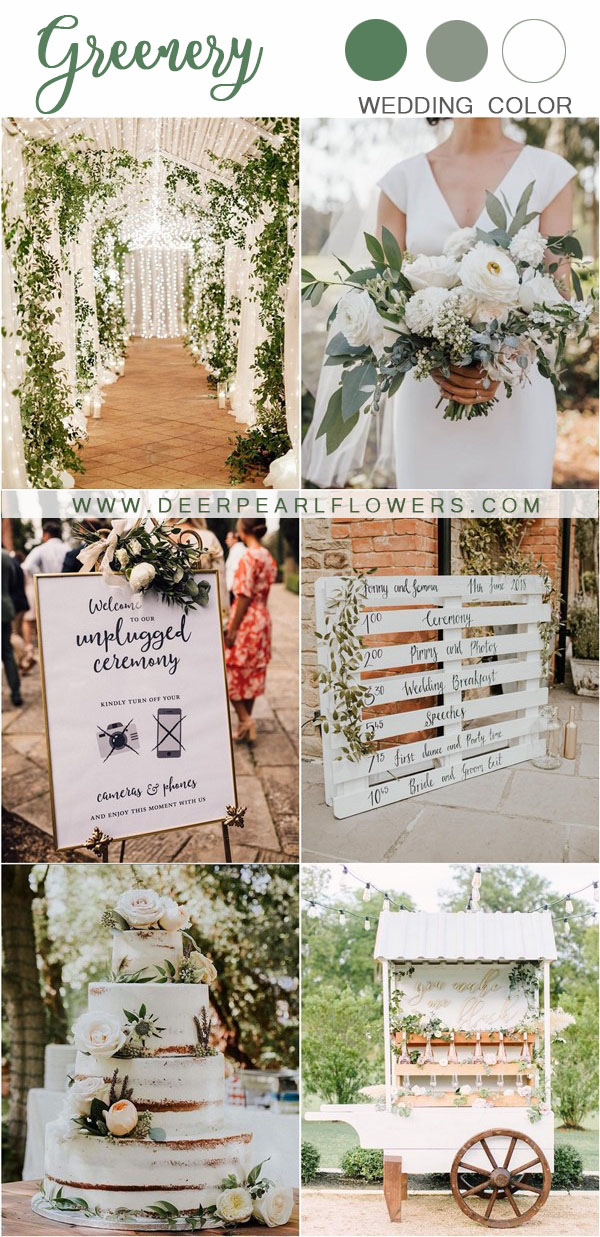 rustic greenery wedding color and decor ideas