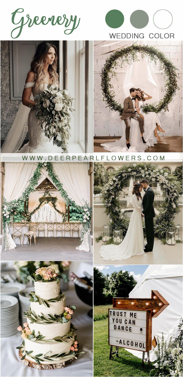 rustic greenery wedding color and decor ideas