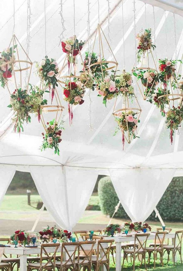 wedding hanging installations hanging flowers decor janadillonphotography