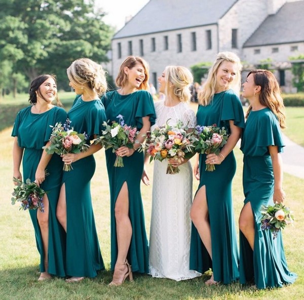 Boho mismatched bridesmaid dresses