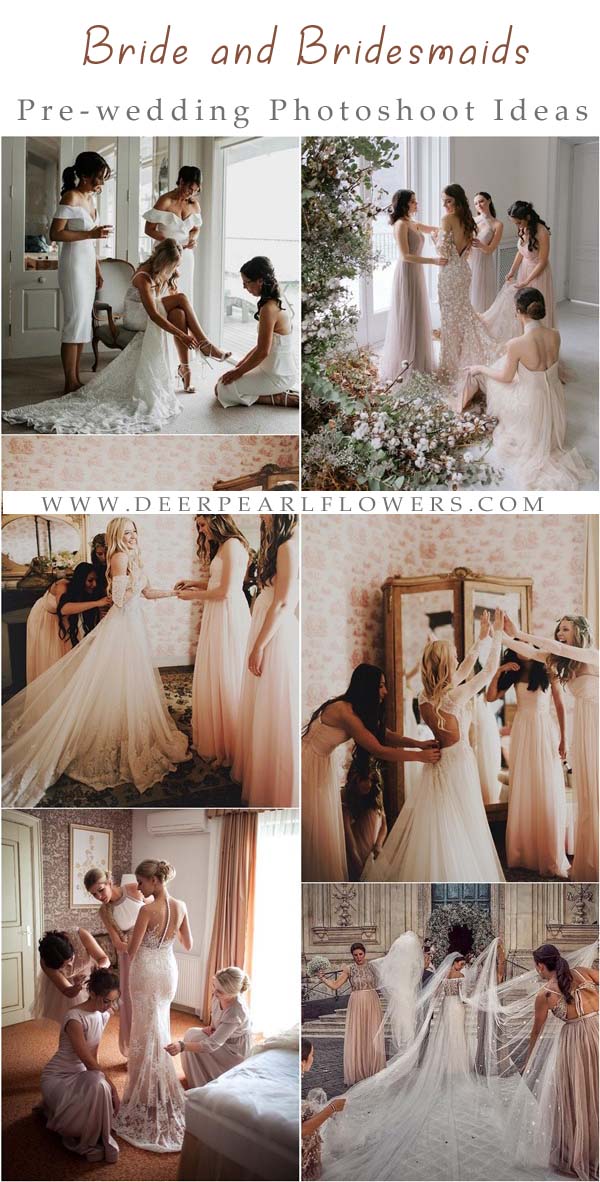 Bride and her Bridesmaids Pre Wedding Photoshoot Ideas