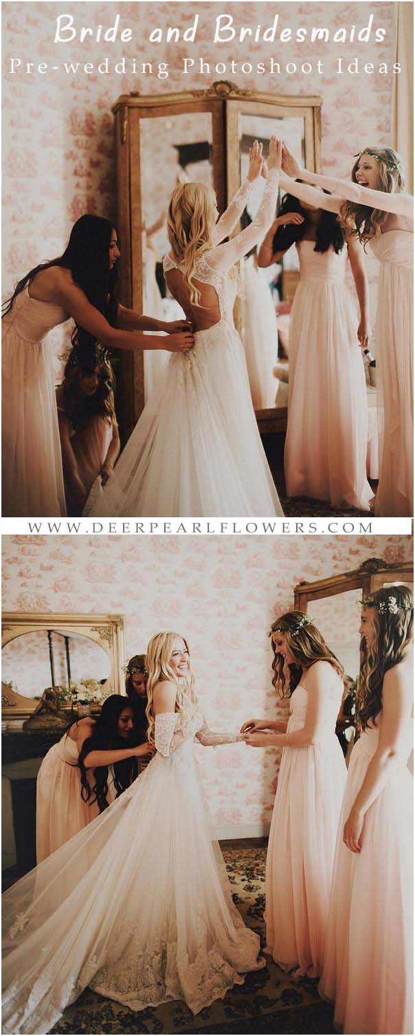 Bride and her Bridesmaids Pre Wedding Photoshoot Ideas2