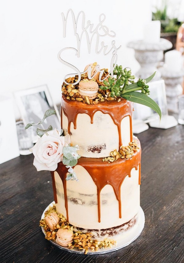 Dripped wedding cakes from tome