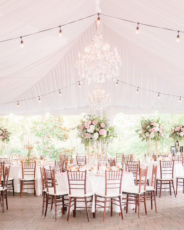 blush pink tented wedding reception14