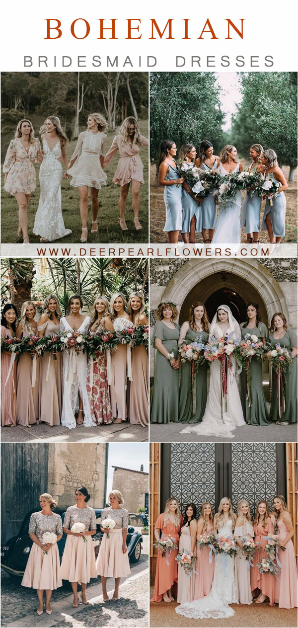 20 Mix and Matched Bohemian Bridesmaid Dresses for 2023