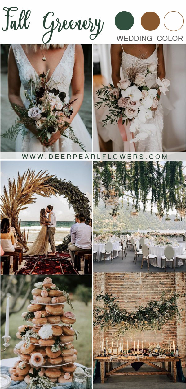 rustic fall greenery wedding decor ideas