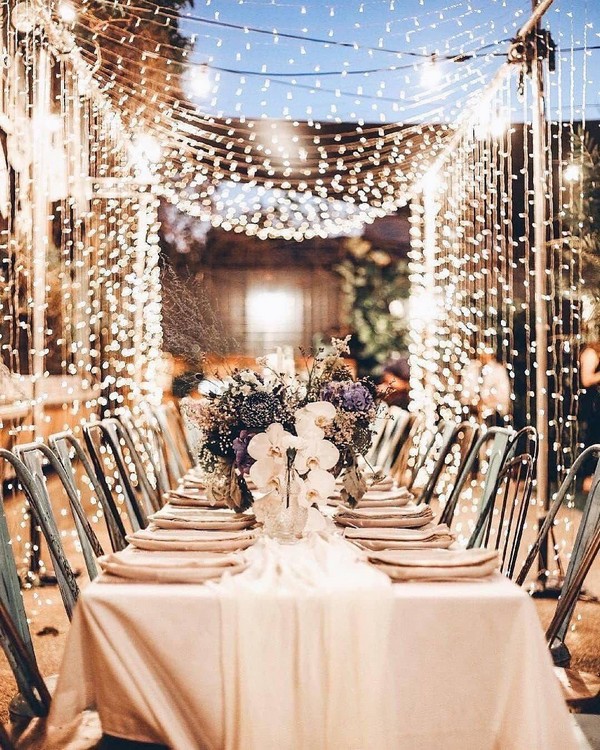 20+ Romantic Wedding Lighting Ideas for Wedding Reception Deer Pearl