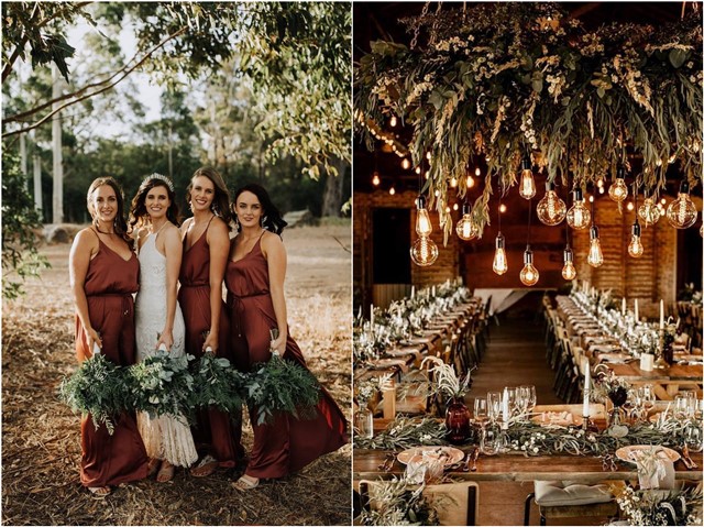 rustic rust wedding color ideas