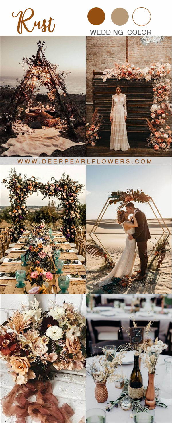 rust wedding color reception wooden brunch teepee bohemian with light