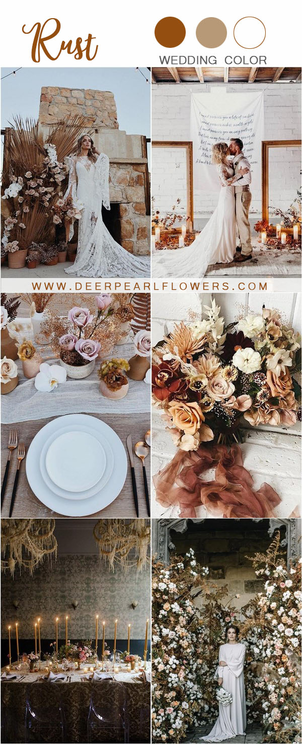 rustic wedding ideas- rust wedding color ideas