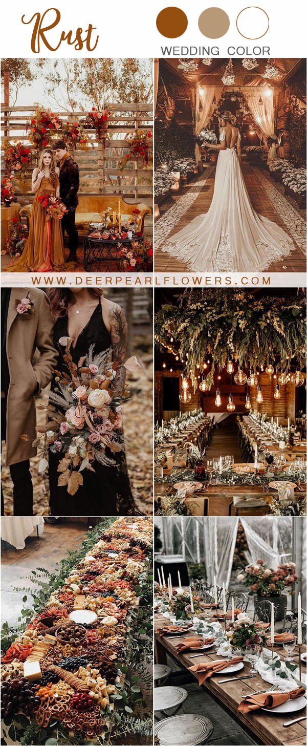 rustic wedding ideas- rust wedding color ideas