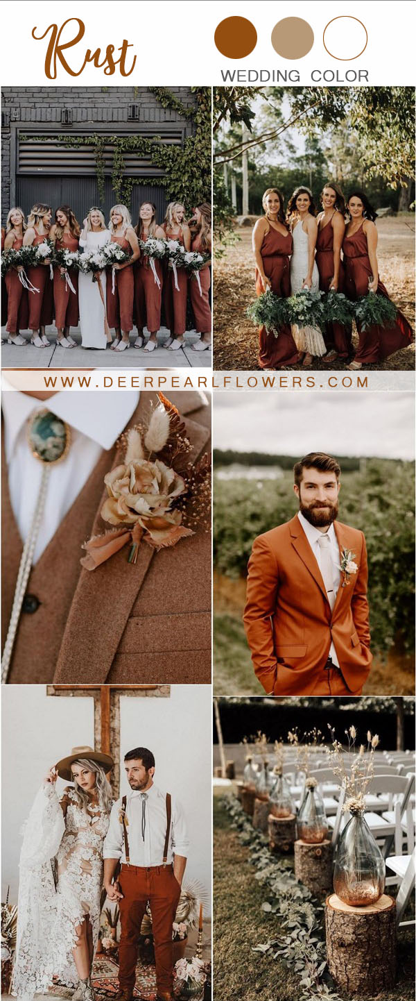 24 Rustic Rust Wedding Color Ideas 2024 Deer Pearl Flowers
