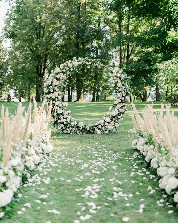 trendy round greenery mon gate arbor