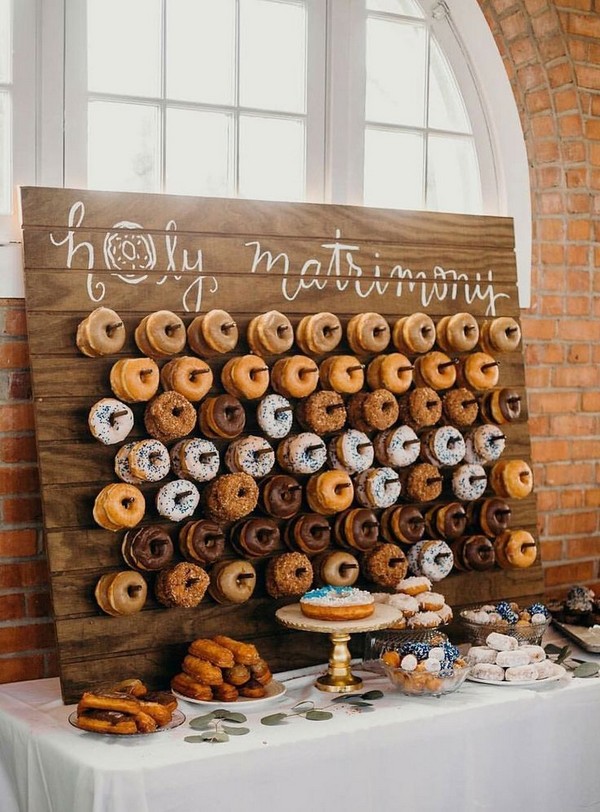 Cute Donut Wedding Food Display