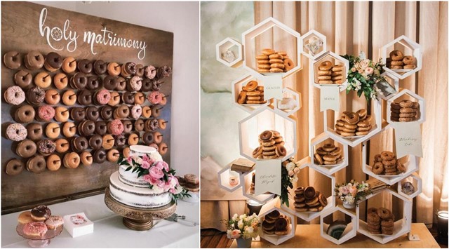 Donut wedding wall ideas