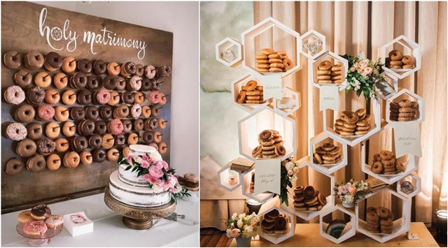 Donut wedding wall ideas