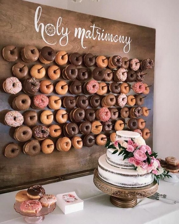 25 Donut Wall Wedding Ideas for Reception 2024 6 Donut wedding wall11